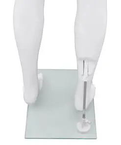 vidaXL Full Body Male Mannequin with Glass Base Glossy White 185 cm