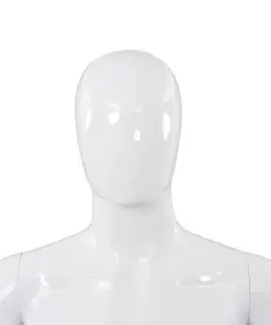 vidaXL Full Body Male Mannequin with Glass Base Glossy White 185 cm