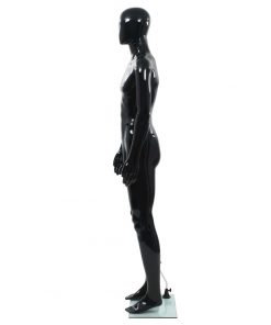 vidaXL Full Body Male Mannequin with Glass Base Glossy Black 185 cm