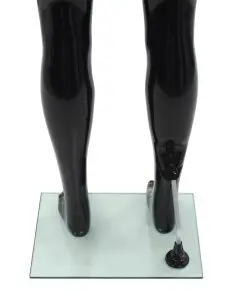 vidaXL Full Body Male Mannequin with Glass Base Glossy Black 185 cm