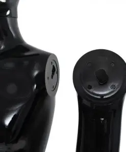 vidaXL Full Body Male Mannequin with Glass Base Glossy Black 185 cm