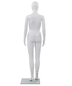 vidaXL Full Body Female Mannequin with Glass Base Glossy White 175 cm