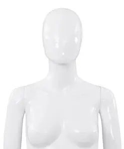 vidaXL Full Body Female Mannequin with Glass Base Glossy White 175 cm