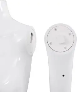 vidaXL Full Body Female Mannequin with Glass Base Glossy White 175 cm