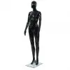 vidaXL Full Body Female Mannequin with Glass Base Glossy Black 175 cm vidaXL Full Body Female Mannequin with Glass Base Glossy Black 175 cm