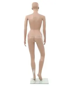 vidaXL Sexy Female Mannequin with Glass Base Beige 180 cm
