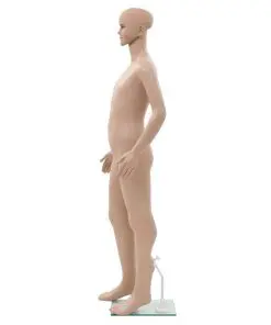 vidaXL Full Body Child Mannequin with Glass Base Beige 140 cm