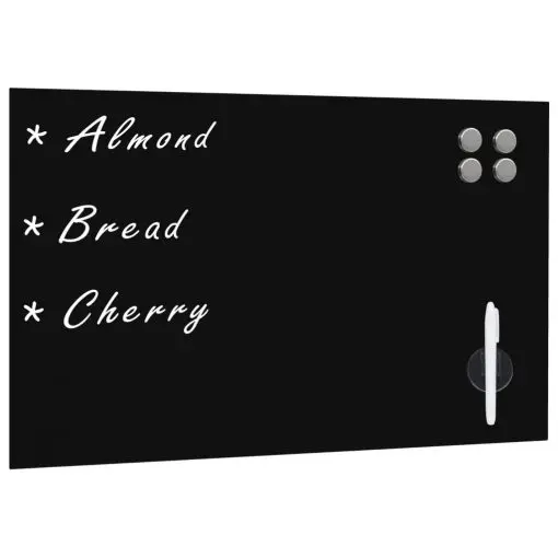 vidaXL Wall Mounted Magnetic Blackboard Glass 60×40 cm