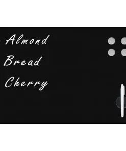 vidaXL Wall Mounted Magnetic Blackboard Glass 60×40 cm