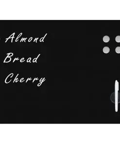 vidaXL Wall Mounted Magnetic Blackboard Glass 80×60 cm