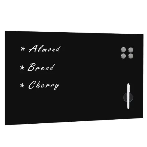vidaXL Wall Mounted Magnetic Blackboard Glass 100×60 cm
