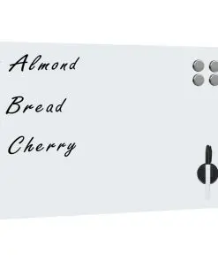 vidaXL Wall Mounted Magnetic Whiteboard Glass 60×40 cm