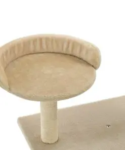 vidaXL Cat Tree with Sisal Scratching Posts 95 cm Beige