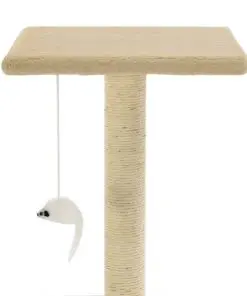 vidaXL Cat Tree with Sisal Scratching Posts 95 cm Beige