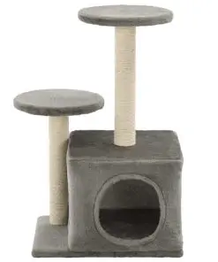 vidaXL Cat Tree with Sisal Scratching Posts 60 cm Grey