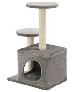 vidaXL Cat Tree with Sisal Scratching Posts 60 cm Grey