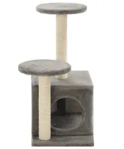 vidaXL Cat Tree with Sisal Scratching Posts 60 cm Grey