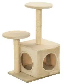 vidaXL Cat Tree with Sisal Scratching Posts 60 cm Beige