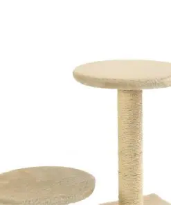 vidaXL Cat Tree with Sisal Scratching Posts 60 cm Beige
