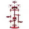 vidaXL Cat Tree with Sisal Scratching Posts 203 cm Red and White vidaXL Cat Tree with Sisal Scratching Posts 203 cm Red and White