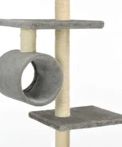 vidaXL Cat Tree with Sisal Scratching Posts 260 cm Grey
