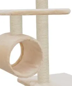 vidaXL Cat Tree with Sisal Scratching Posts 260 cm Beige