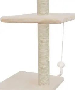 vidaXL Cat Tree with Sisal Scratching Posts 260 cm Beige