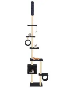 vidaXL Cat Tree with Sisal Scratching Posts 260 cm Dark Blue