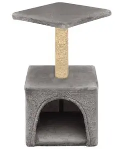 vidaXL Cat Tree with Sisal Scratching Post 55 cm Grey