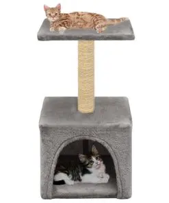 vidaXL Cat Tree with Sisal Scratching Post 55 cm Grey