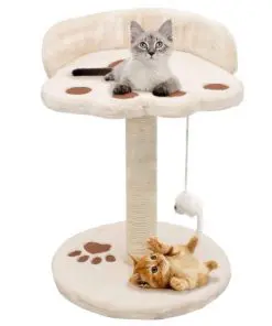 vidaXL Cat Tree with Sisal Scratching Post 40 cm Beige and Brown