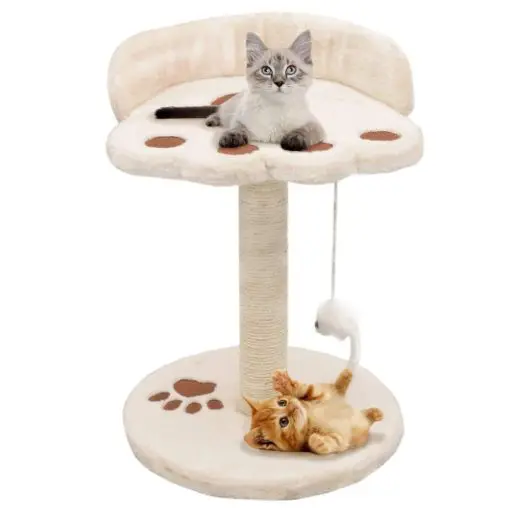 vidaXL Cat Tree with Sisal Scratching Post 40 cm Beige and Brown