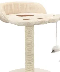 vidaXL Cat Tree with Sisal Scratching Post 40 cm Beige and Brown