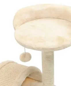 vidaXL Cat Tree with Sisal Scratching Post 40 cm Beige and Brown