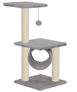 vidaXL Cat Tree with Sisal Scratching Posts 65 cm Grey