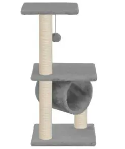 vidaXL Cat Tree with Sisal Scratching Posts 65 cm Grey