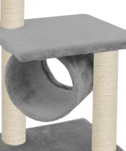 vidaXL Cat Tree with Sisal Scratching Posts 65 cm Grey