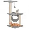 vidaXL Cat Tree with Sisal Scratching Posts 65 cm Grey