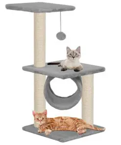 vidaXL Cat Tree with Sisal Scratching Posts 65 cm Grey