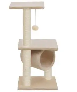 vidaXL Cat Tree with Sisal Scratching Posts 65 cm Beige