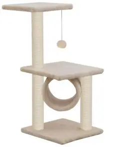 vidaXL Cat Tree with Sisal Scratching Posts 65 cm Beige
