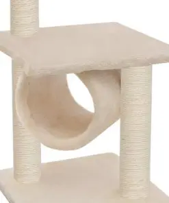 vidaXL Cat Tree with Sisal Scratching Posts 65 cm Beige