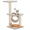 vidaXL Cat Tree with Sisal Scratching Posts 65 cm Beige