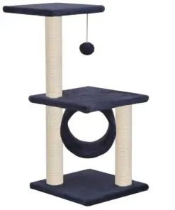 vidaXL Cat Tree with Sisal Scratching Posts 65 cm Dark Blue