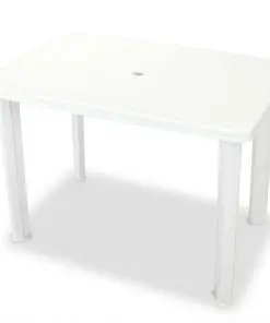 vidaXL 3 Piece Bistro Set Plastic White