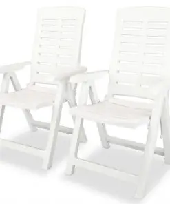 vidaXL 3 Piece Bistro Set Plastic White