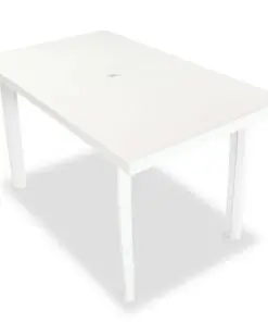 vidaXL 5 Piece Outdoor Dining Set Plastic White