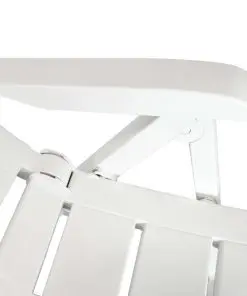 vidaXL 5 Piece Outdoor Dining Set Plastic White