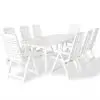 vidaXL 9 Piece Outdoor Dining Set Plastic White
