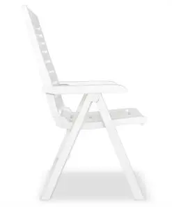 vidaXL 9 Piece Outdoor Dining Set Plastic White